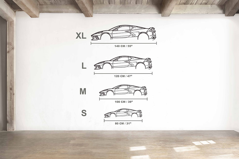 Thumbnail: Corvette (C8) Car Metal Silhouette