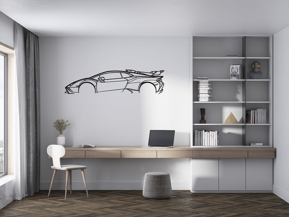 Thumbnail: Huracan STO Car Metal Silhouette