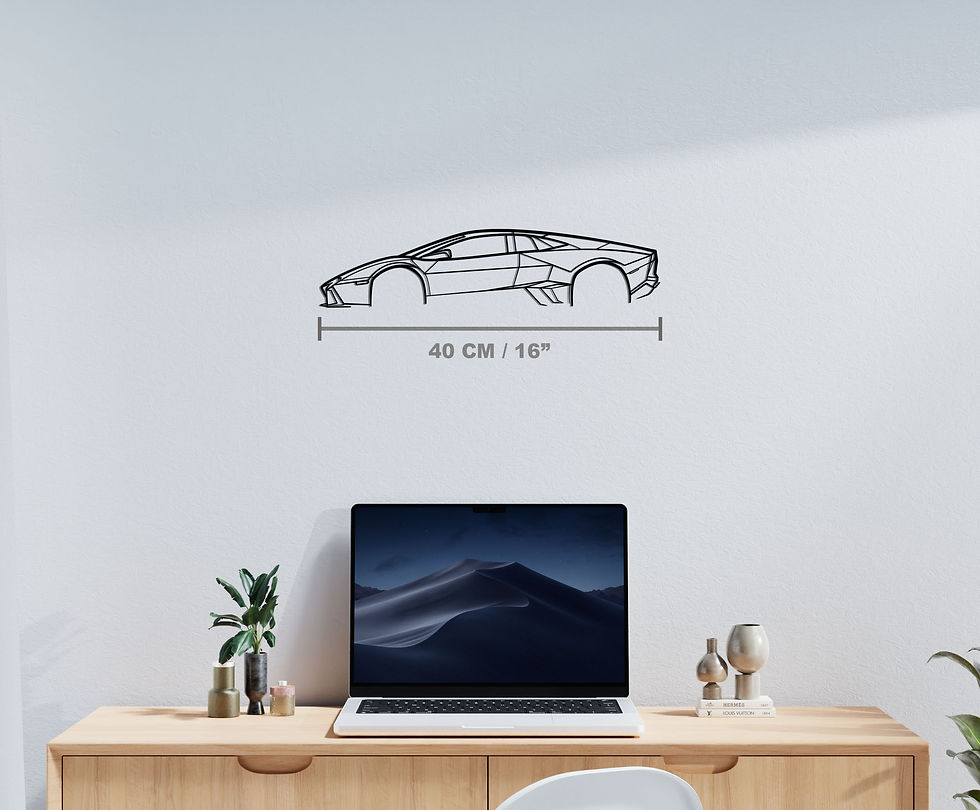 Thumbnail: Reventon Car Metal Silhouette