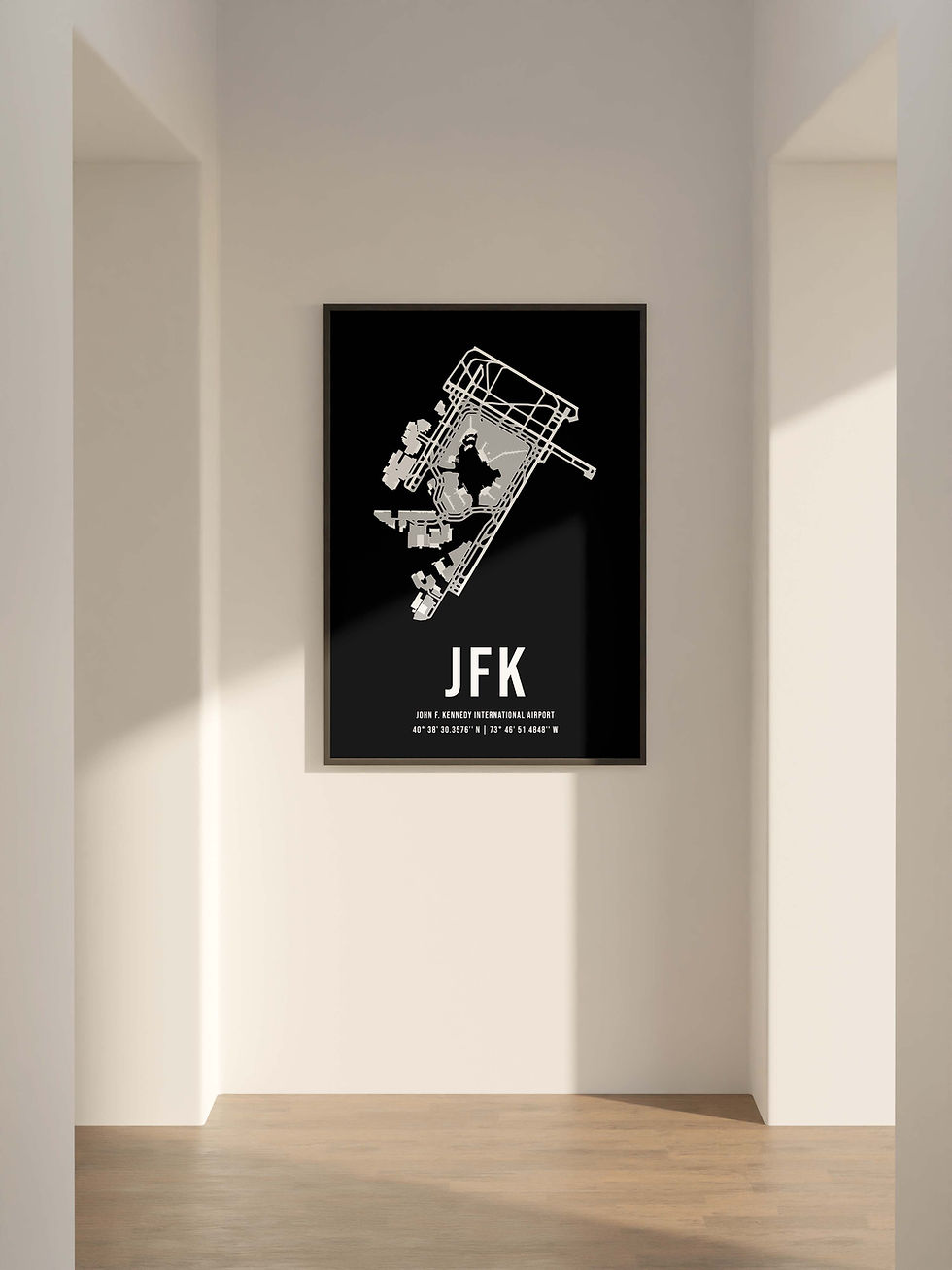 Thumbnail: New York JFK Airport Map Dark Style