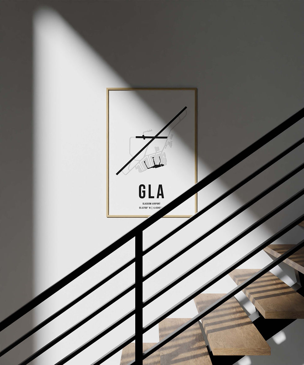 Thumbnail: Glasgow GLA Airport Map Light Style