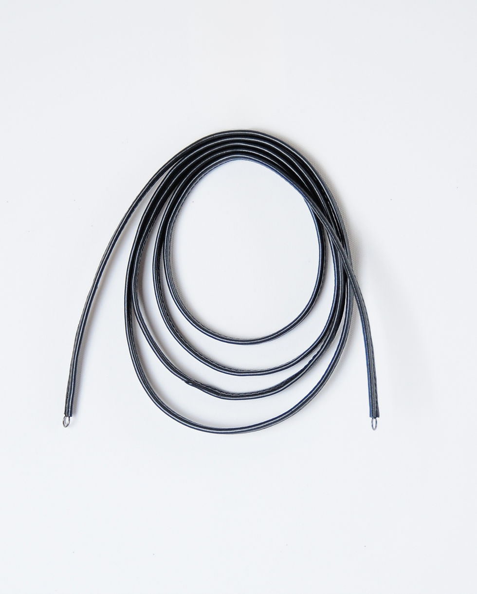 Thumbnail: Small Black Plastic Bag N° 2 - Structured Soft-Grained Cow Leather