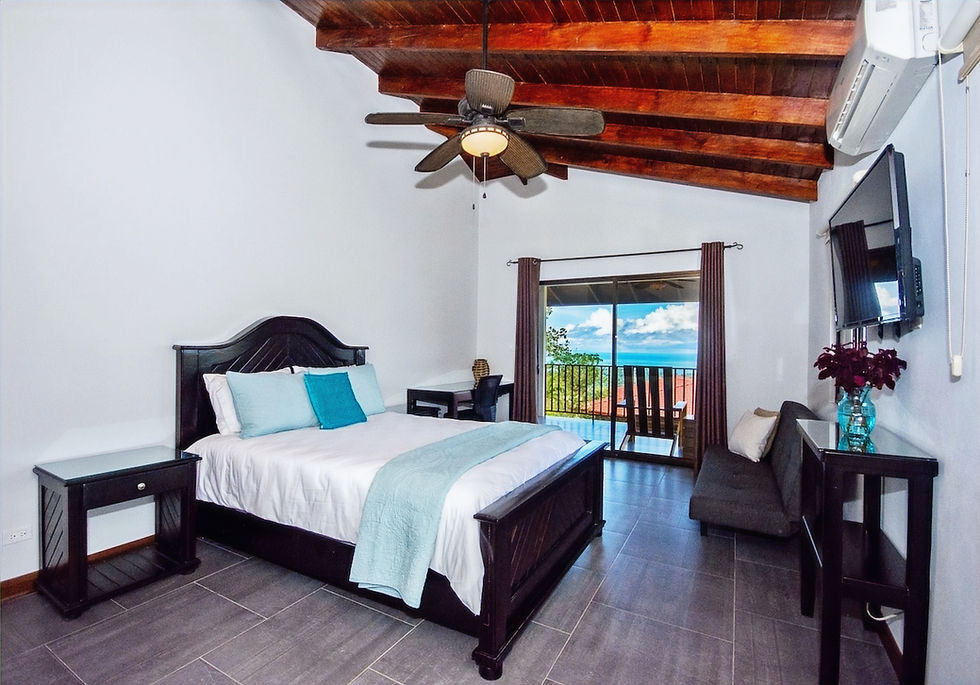 Tranquil bedroom with ocean view