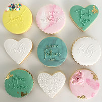 Personalised sugar cookies.