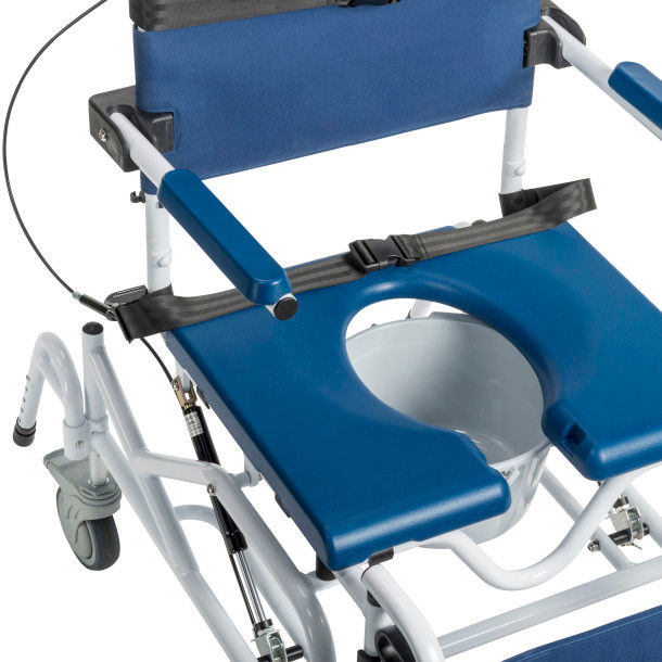 Thumbnail: Tilting Aluminum Rehab Shower Chair Commode