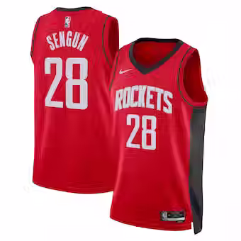 Houston Rockets Nike Icon Edition Swingman Jersey - Red - Alperen Sengun