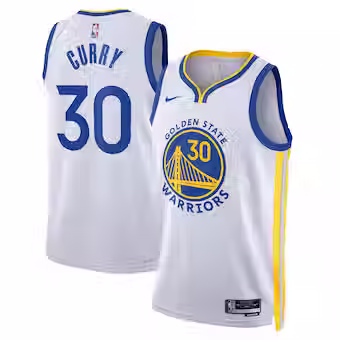 Golden State Warriors Nike Association Edition Swingman Jersey - White - Stephen