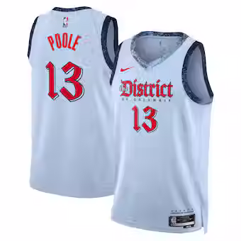 Washington Wizards Nike City Edition Swingman Jersey 2024 - Blue - Jordan Poole