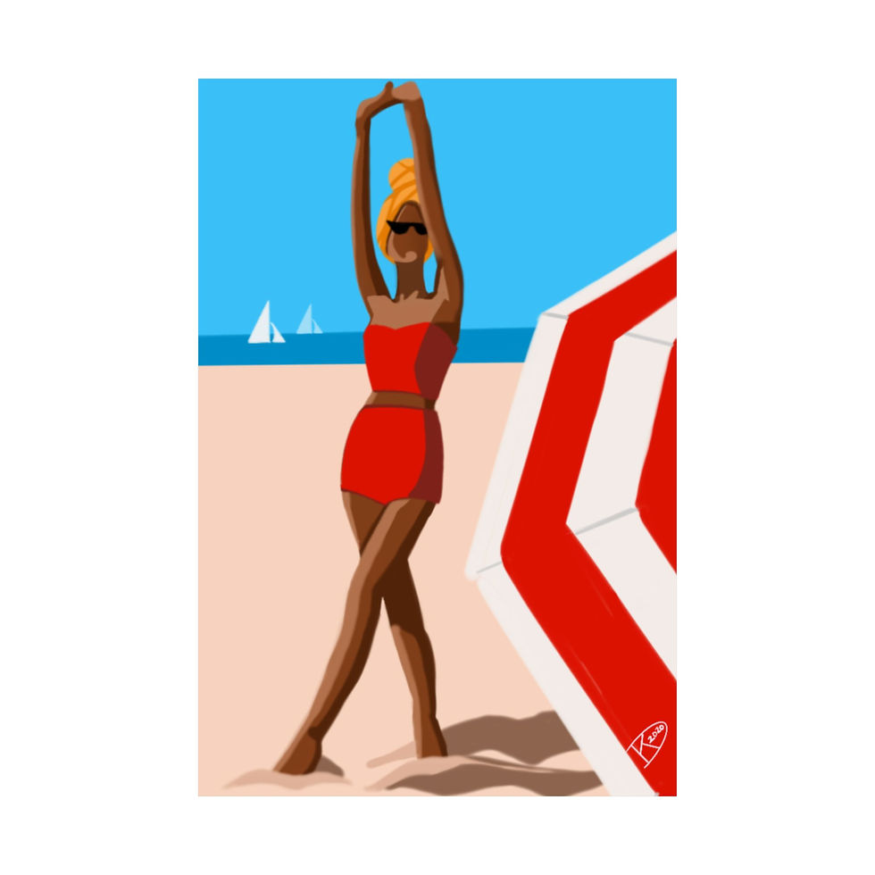 Thumbnail: A LA PLAGE Art Print