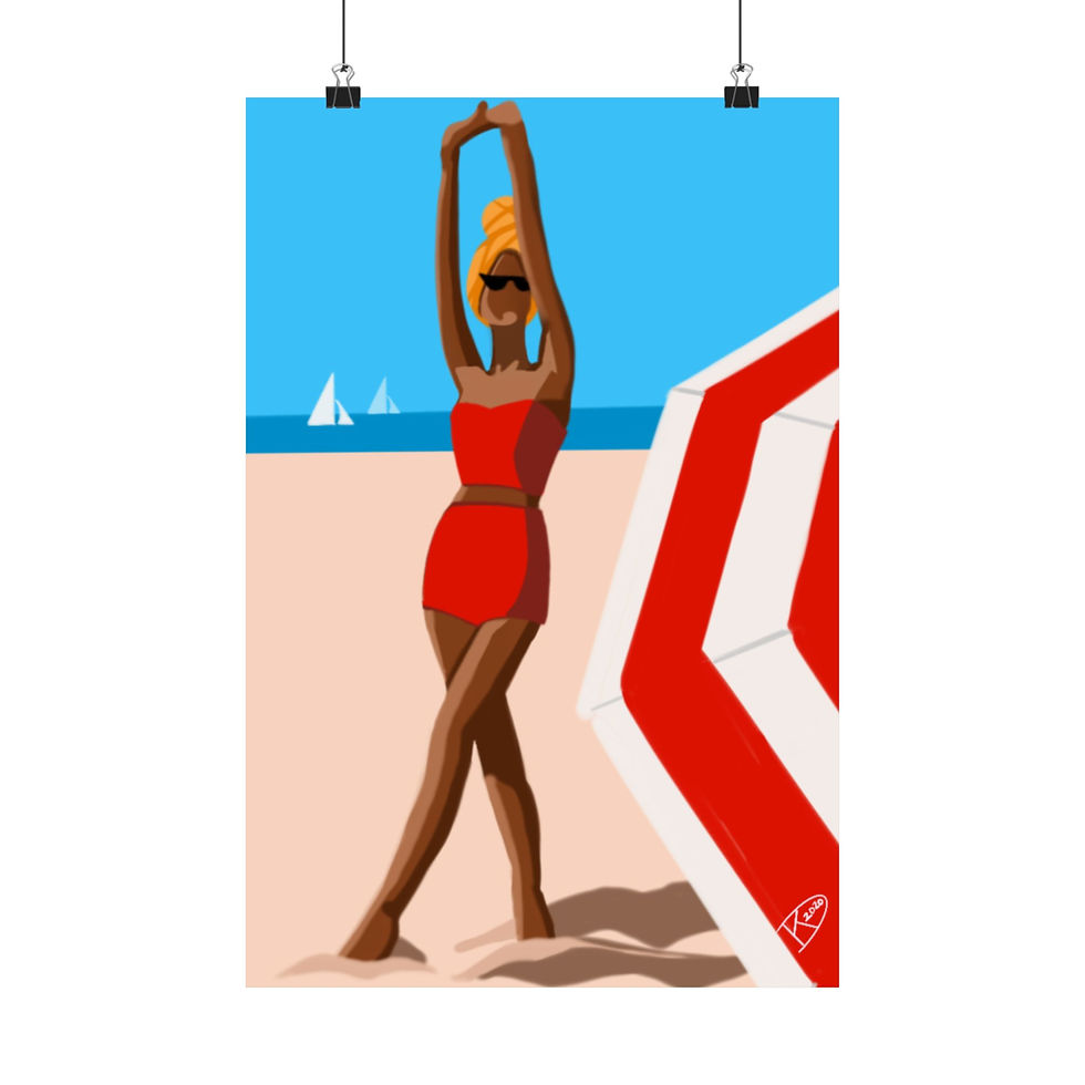 Thumbnail: A LA PLAGE Art Print