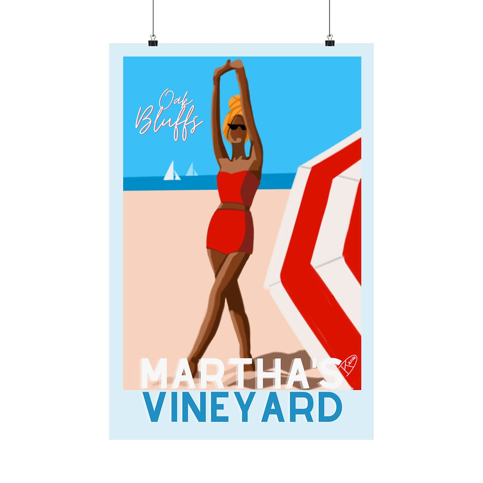 Thumbnail: MARTHAS VINEYARD Retro Travel Poster