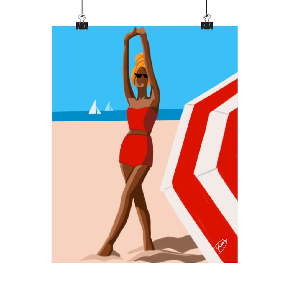 Thumbnail: A LA PLAGE Art Print