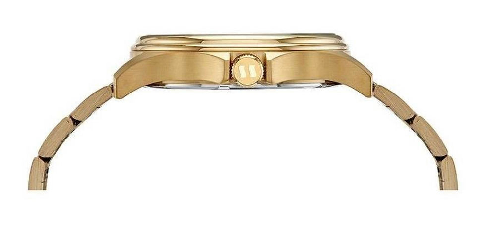 Miniatura: Relogio Seculus Masculino Long Life Aço Dourado Maçonaria