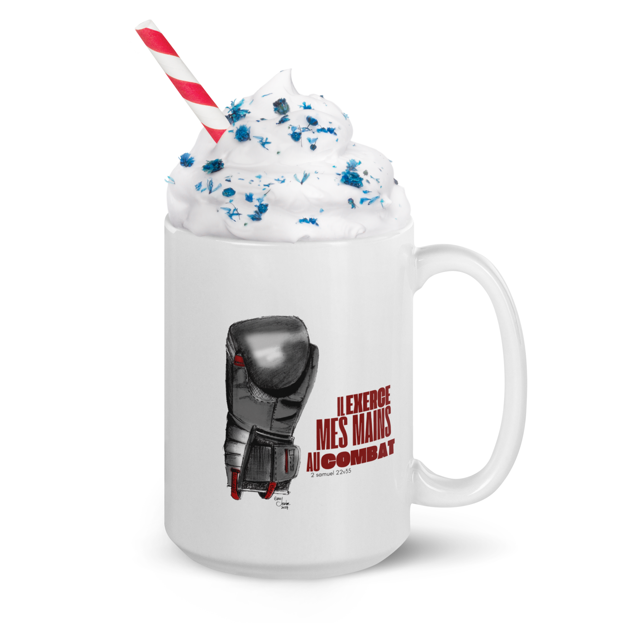 Mug "Il exerce mes mains au combat"