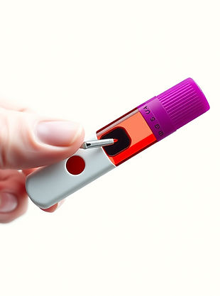 Create an image of a pin prick blood tes