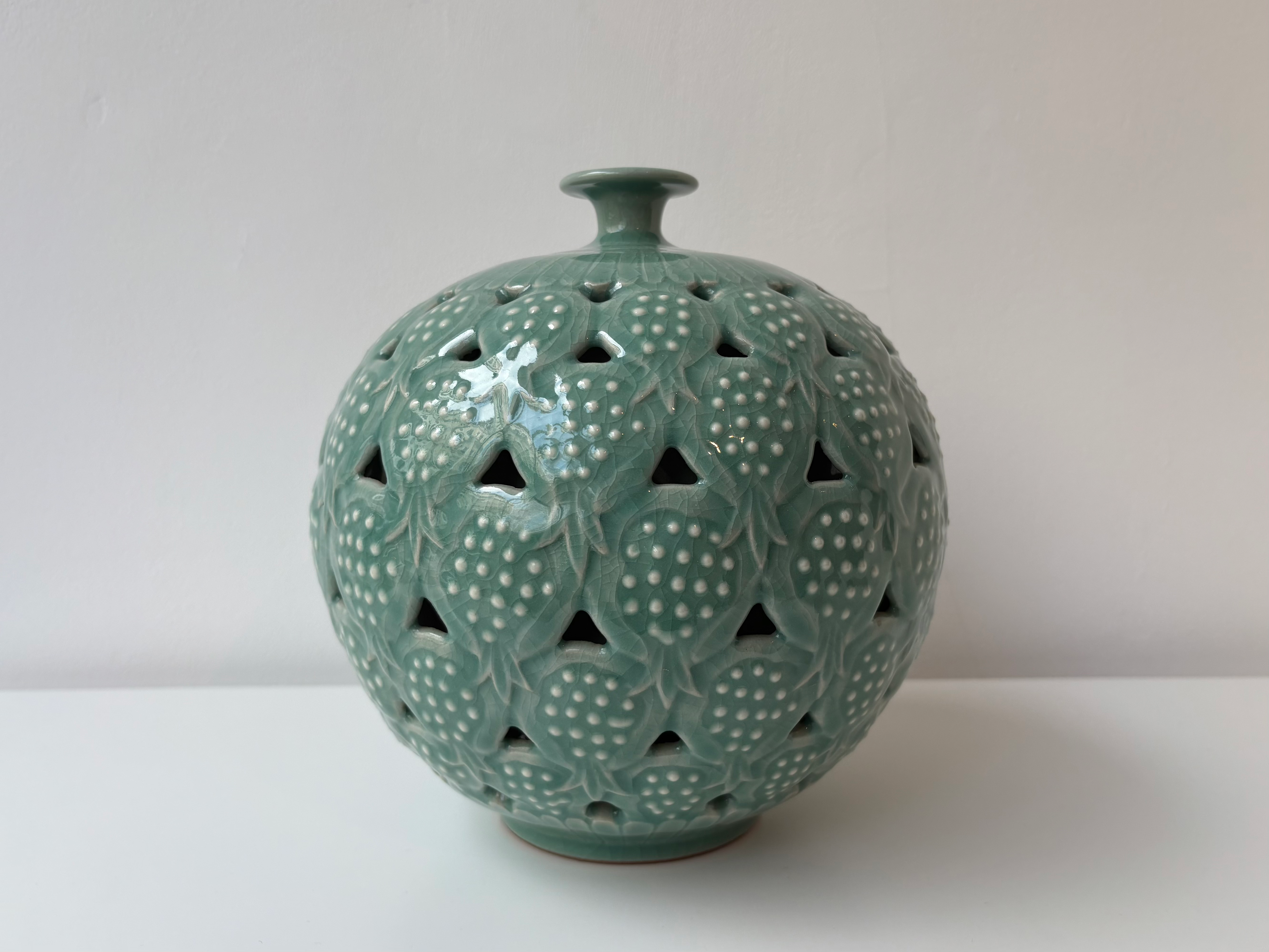 Celadon Vase with Openwork Decoration