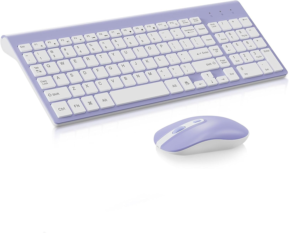 Thumbnail: Wireless Keyboard and Mouse Combo, Compact Full Size Wireless Keyboard and Mouse
