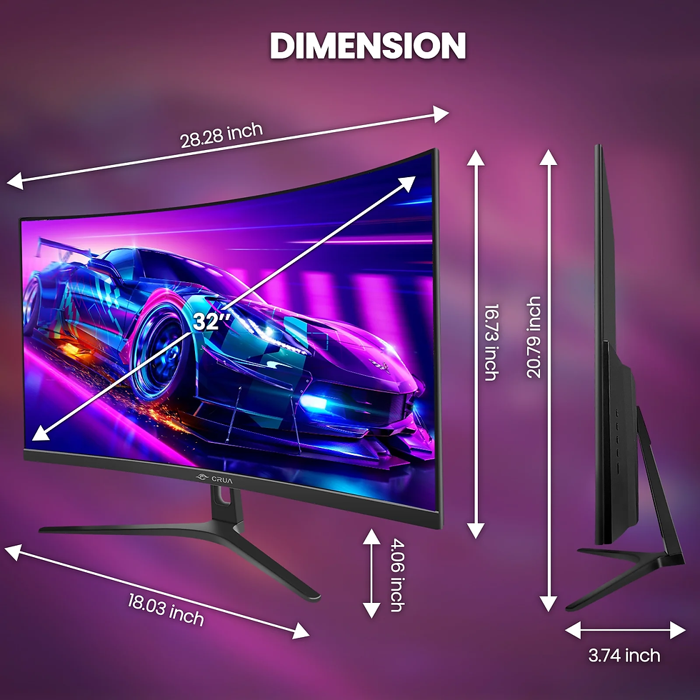 Thumbnail: 32" Curved Gaming Monitor - 180Hz FHD 1080P, 1Ms GTG, Freesync, 100 Srgb, DP/HDM