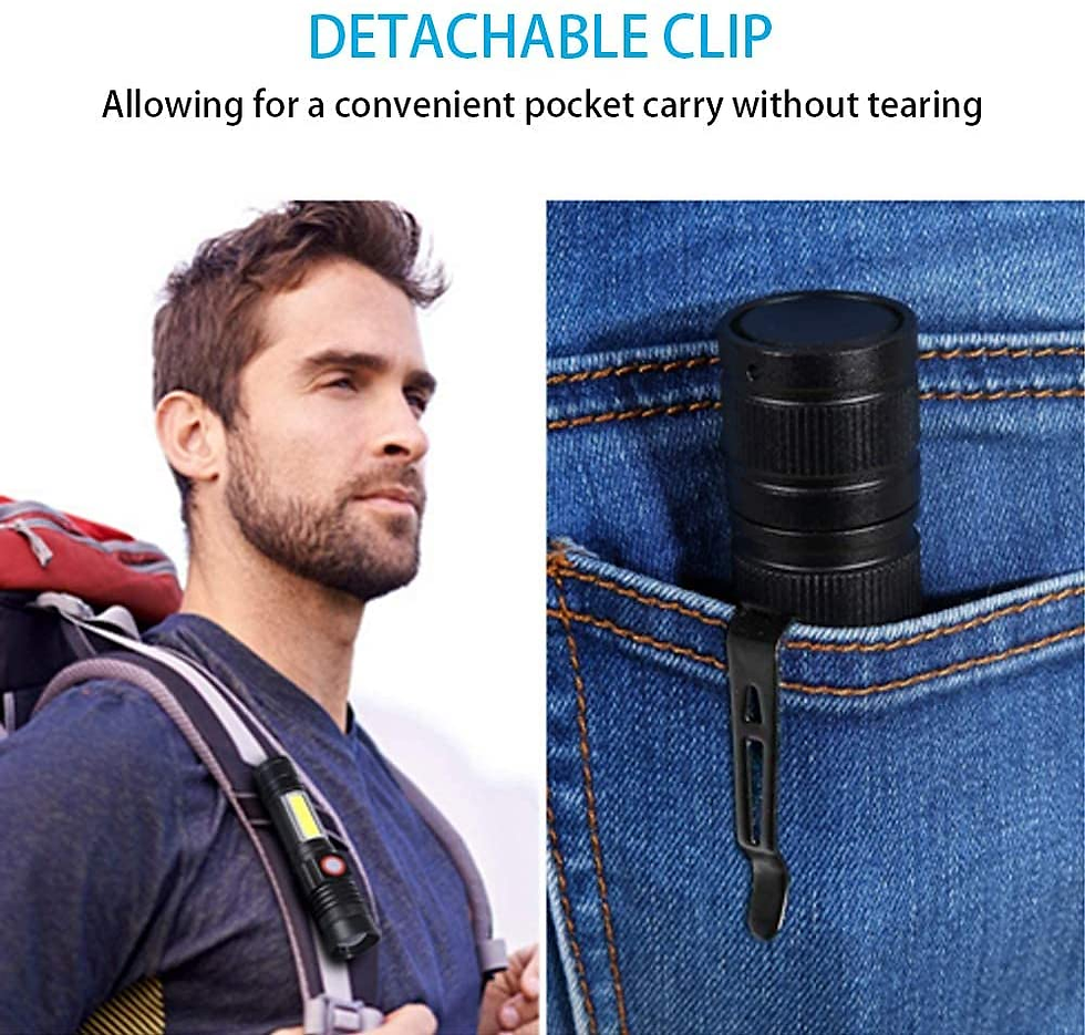 Thumbnail: Flashlight USB Rechargeable, Magnetic LED Flashlight, Super Bright LED Tactical 