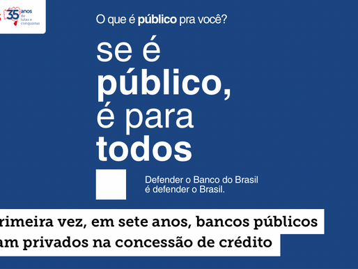 Pela primeira vez, em sete anos, bancos públicos superam privados na concessão de crédito