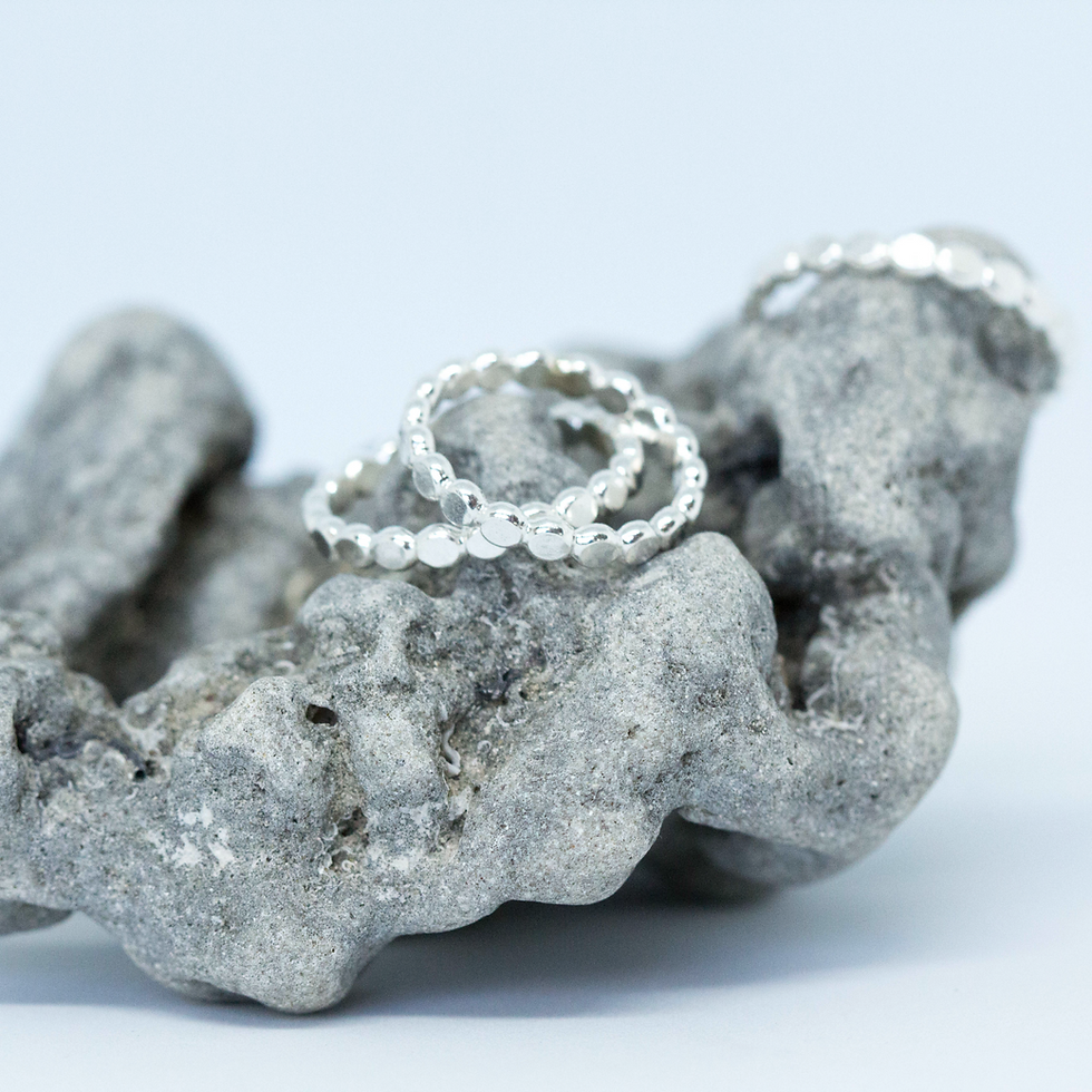 Thumbnail: Large Dot Stacking Ring