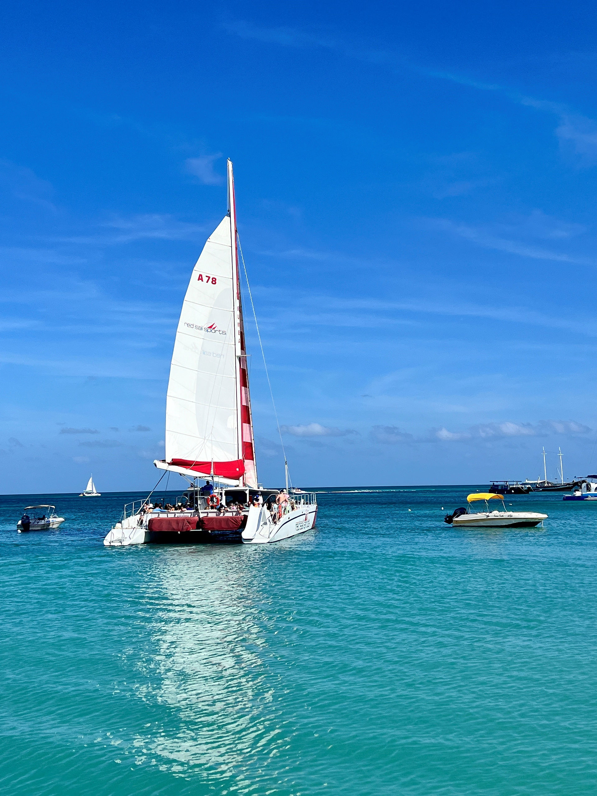 Aruba catamaran sailing