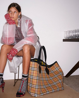 Burberry Jacket, Bag & Heels
