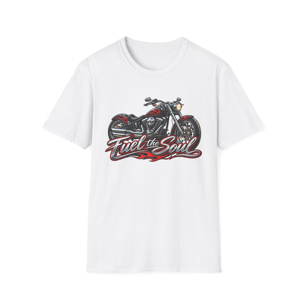 Thumbnail: Motorcycle T-Shirt — 'Fuel the Soul' Vintage Bike Graphic