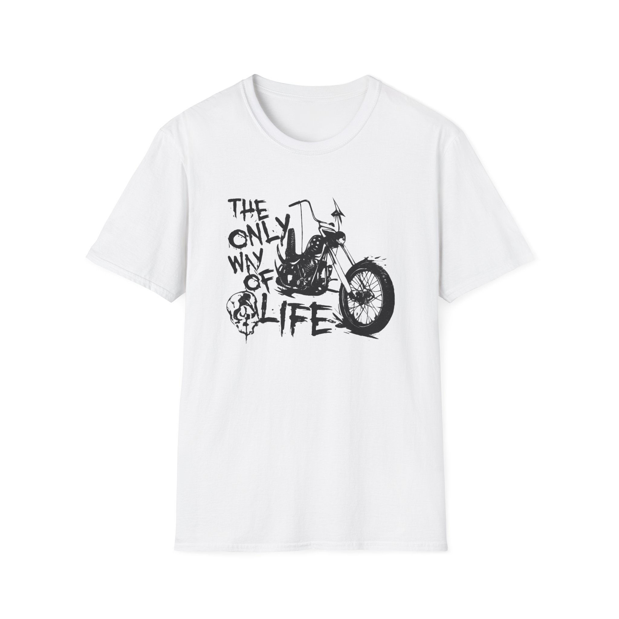 Motorcycle Tee — "The Only Way of Life" Vintage Chopper Shirt