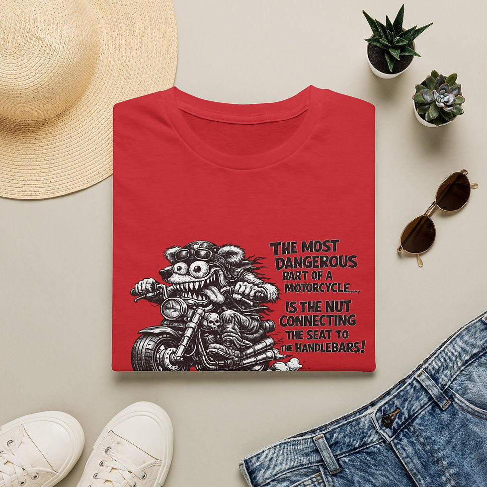 Thumbnail: Motorcycle T-Shirt — "The Most Dangerous Part of a Motorcycle..."  Biker Tee