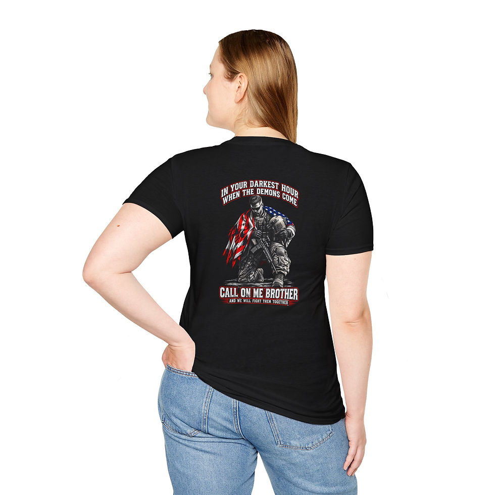 Thumbnail: American Flag Spade T-Shirt — Patriotic USA Playing Card Tee