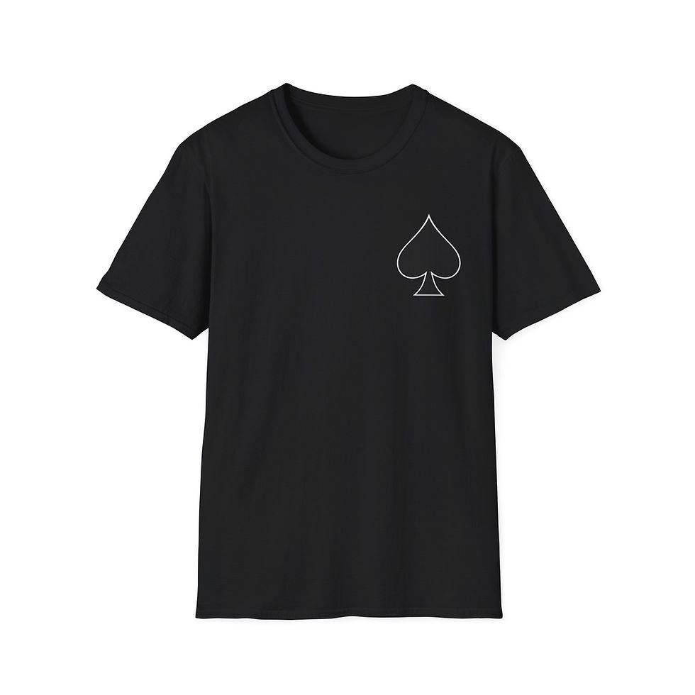 Thumbnail: Spade Pocket T‑Shirt — Minimal Playing Card Spade Tee