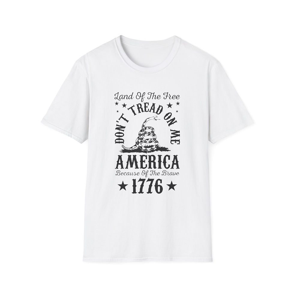 Thumbnail: Don't Tread On Me America T‑Shirt — 'Land of the Free' 1776 Patriotic Tee