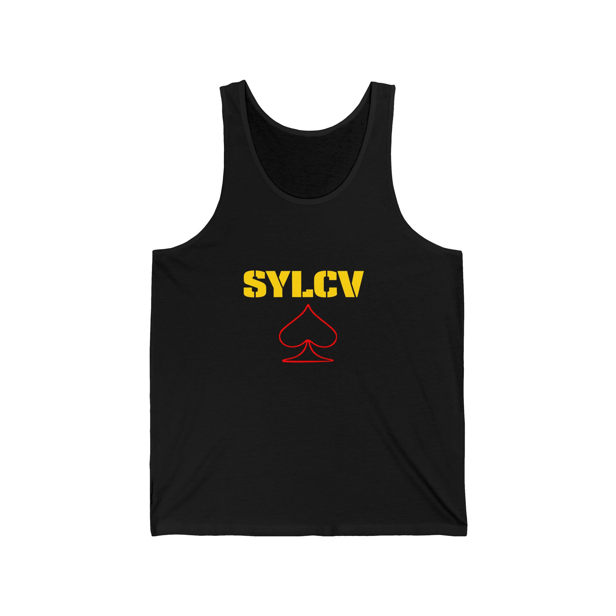 SYLCV Spade Graphic Tank Top — Casual Retro Logo Tank