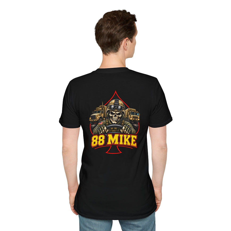 Thumbnail: Spade Line Art T‑Shirt — Minimal Red Ace Chest Graphic