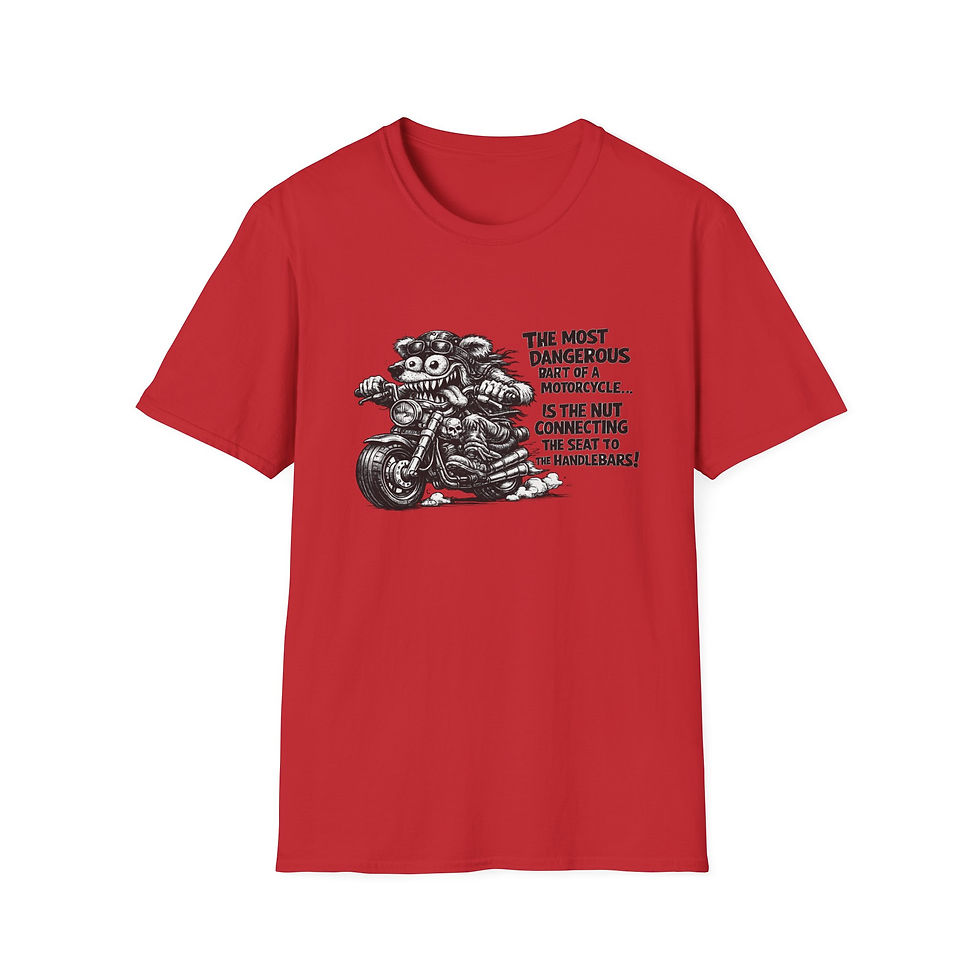 Thumbnail: Motorcycle T-Shirt — "The Most Dangerous Part of a Motorcycle..."  Biker Tee