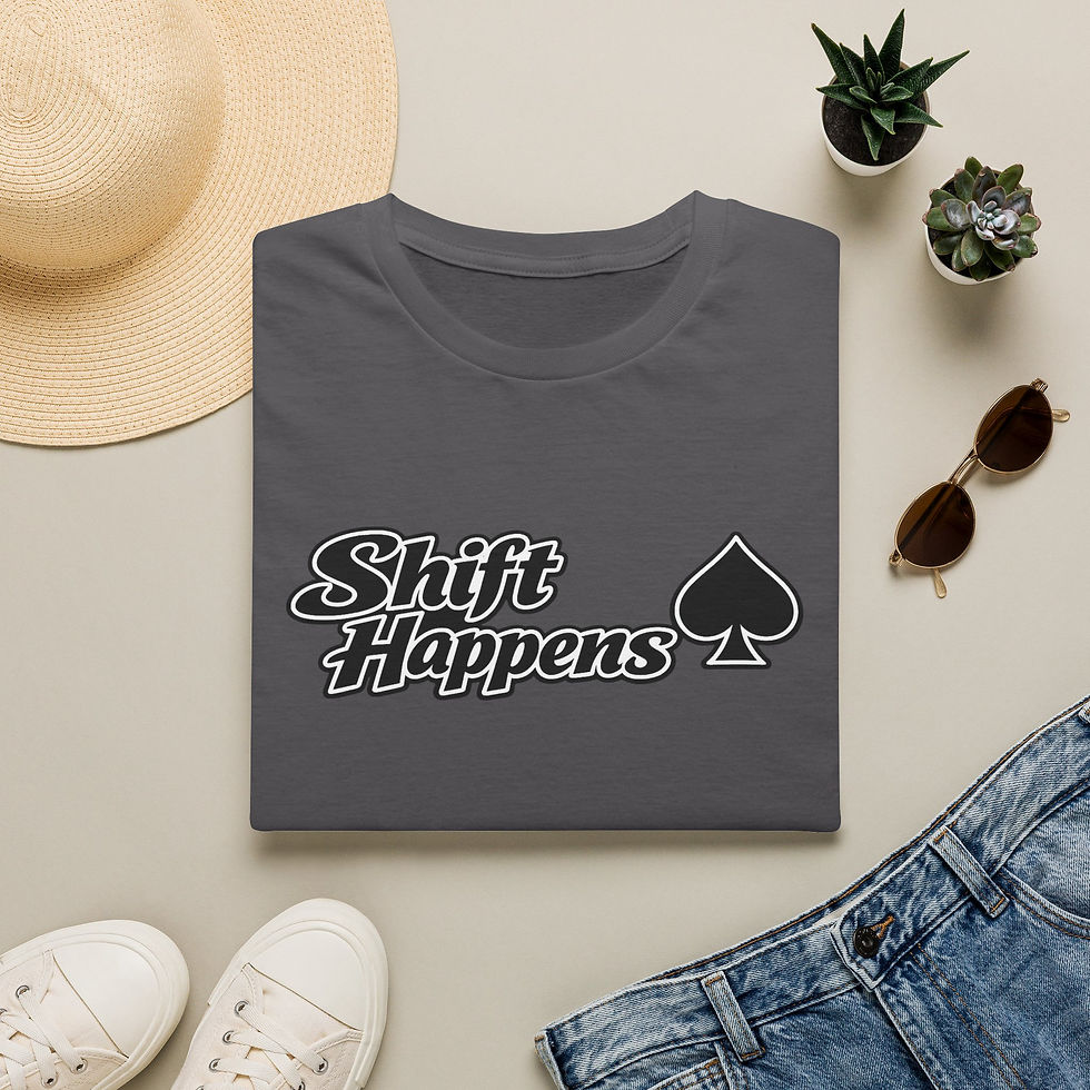 Thumbnail: Shift Happens Spade T-Shirt — Funny Poker/Card Game Tee