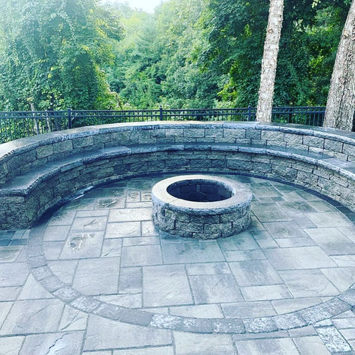 fire pit with seating