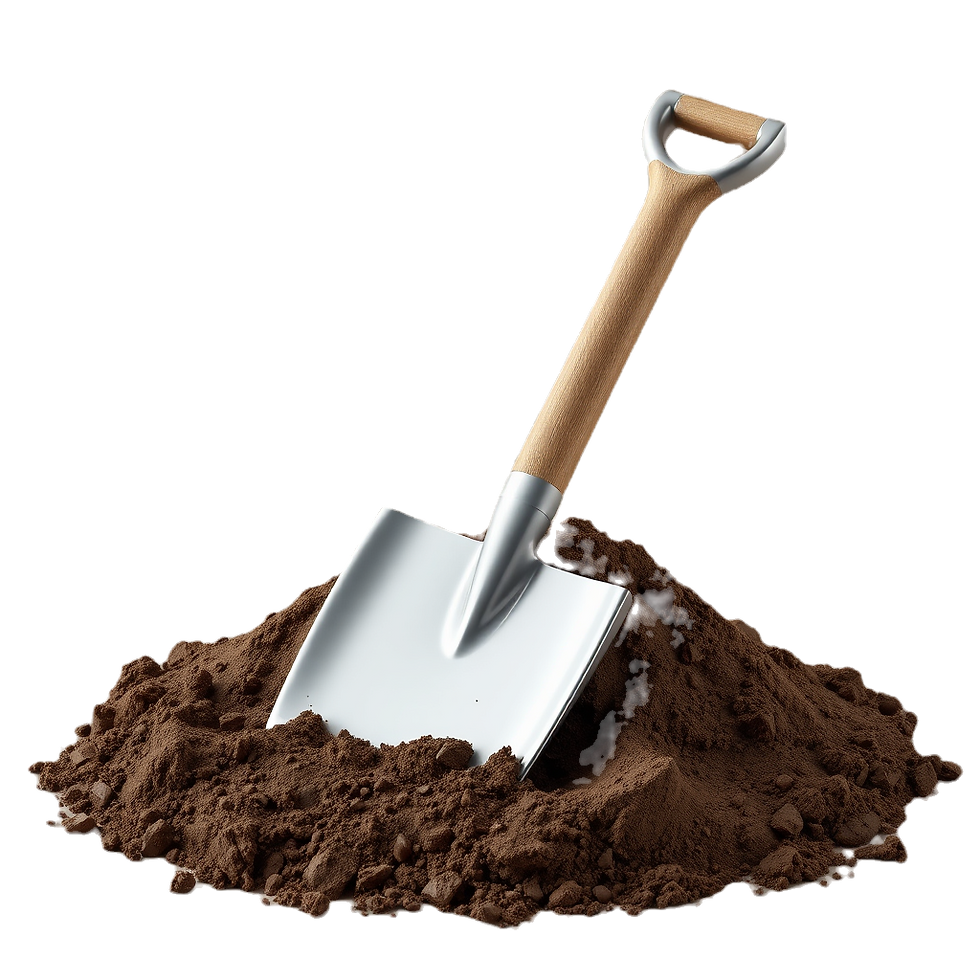 pile of mud with a shovel .png