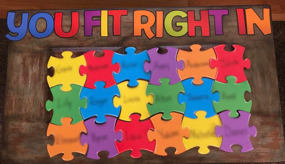 Puzzle Piece Door Decor