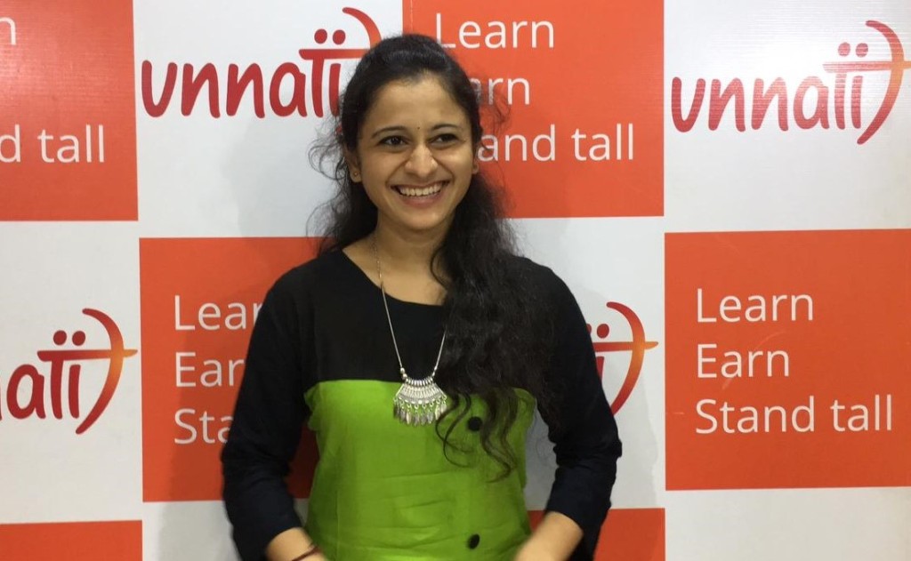 Swati, Unnati’s 100th batch student.