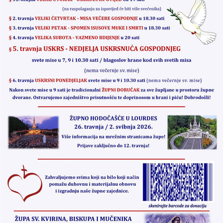 Veliki tjedan i Uskrs na Pantovčaku