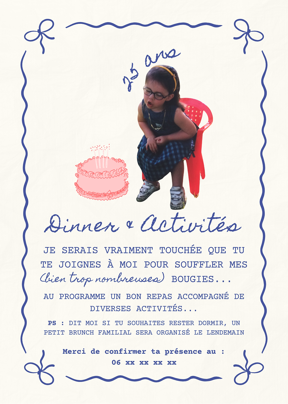 Faire-part d'anniversaire 25 ans créé par une agence de communication à Brive.