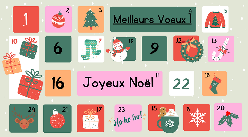 Calendrier de l'Avent Joyeux Noël, agence de communication à Brive.