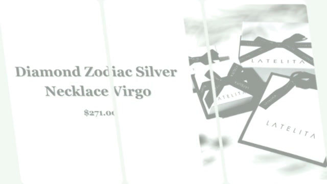 *Diamond Zodiac Silver Necklace Virgo
