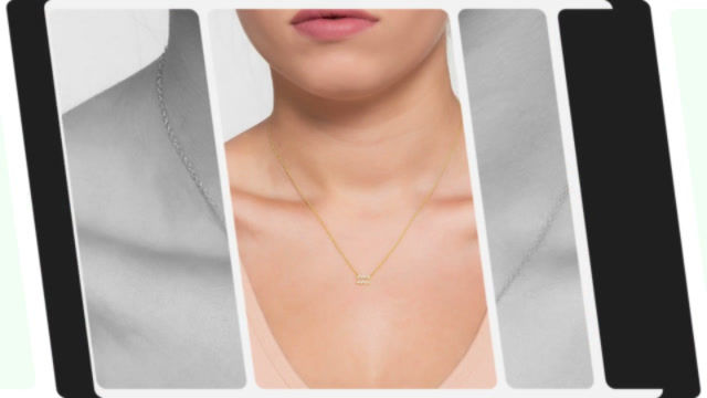 *Diamond Zodiac Silver Necklace Aquarius