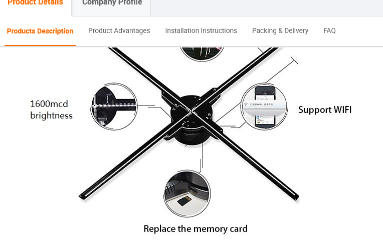 Thumbnail: []Hi-Tech Hologram Advertising Fan