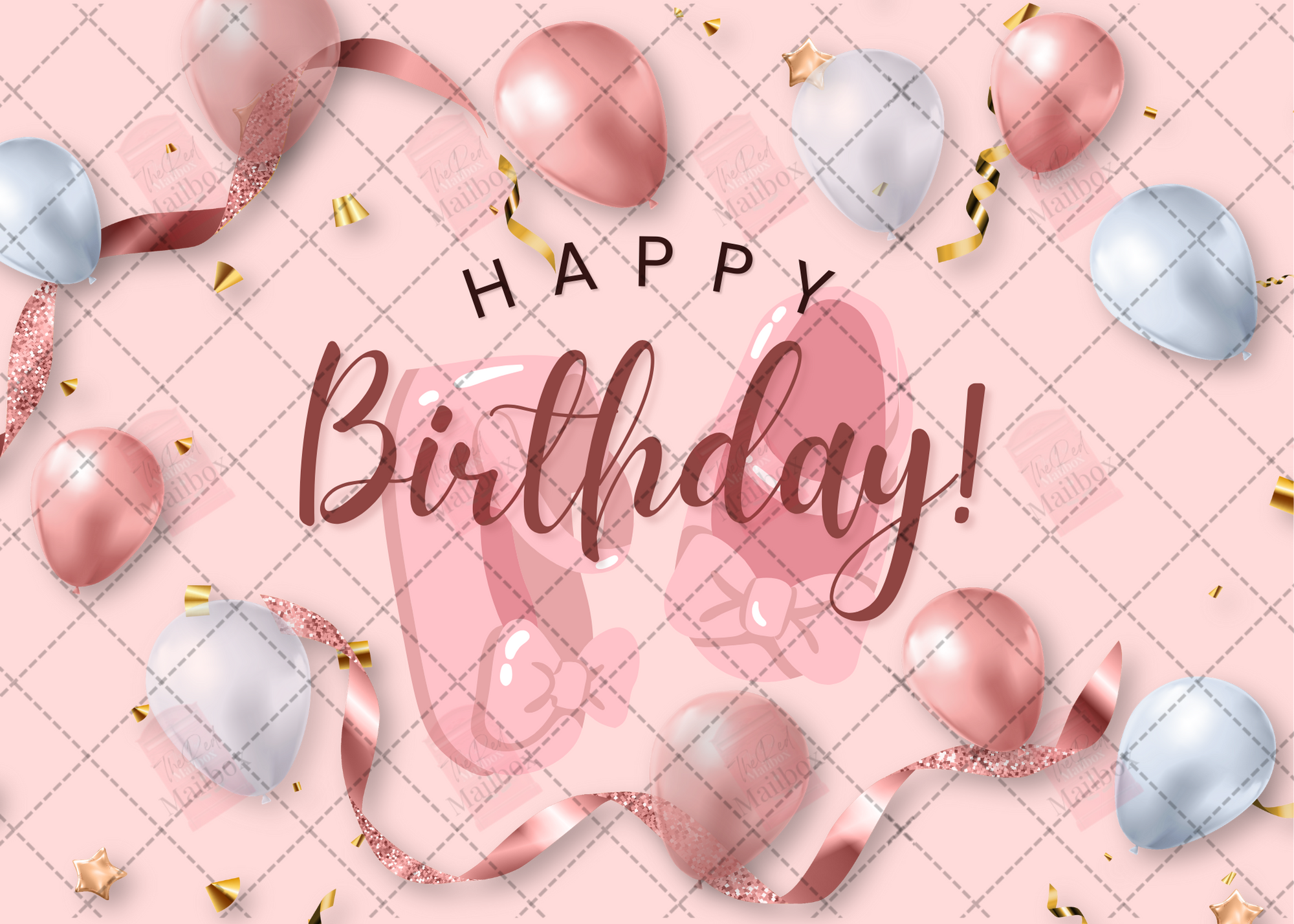 Happy Birthday - Ballerina Shoes | PNG | Baby Girl | Girl | Birthday Card