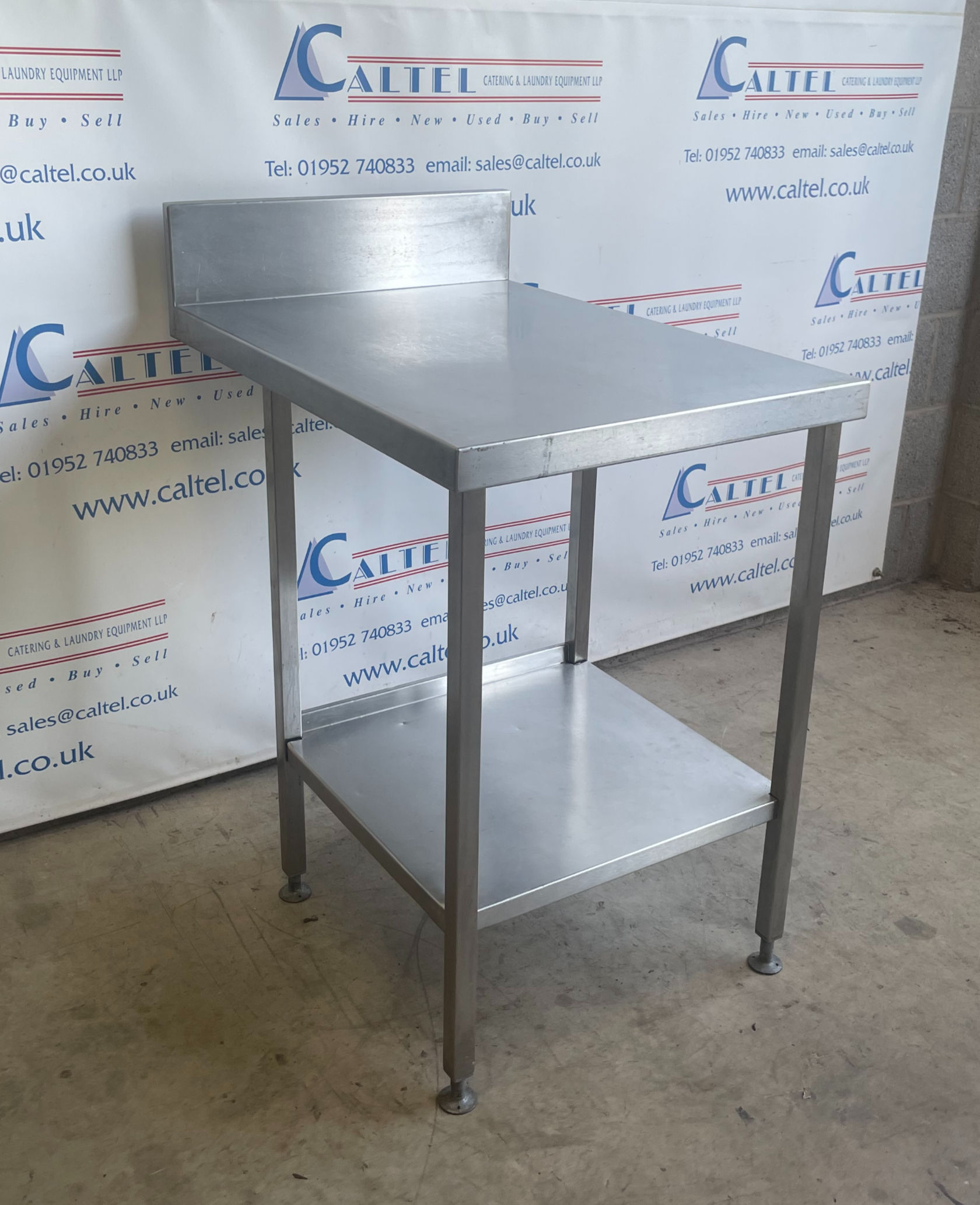 Stainless Steel Wall Bench 600W x 850D with Undershelf