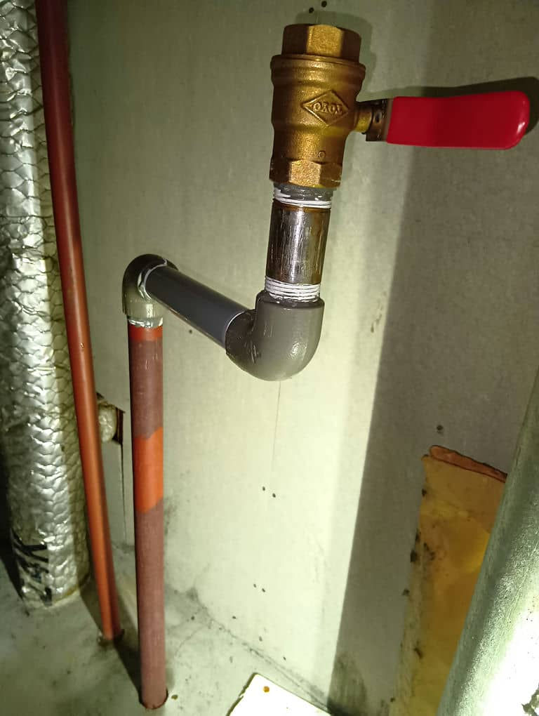 ステン管とボールバルブ(砲金)で安心♪